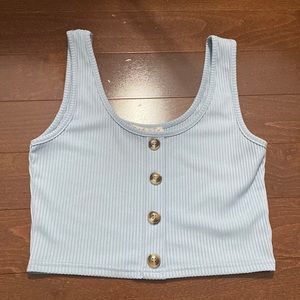 Light blue buttoned tank top